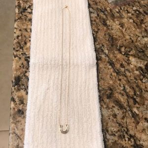 14K Diamond Horseshoe Necklace